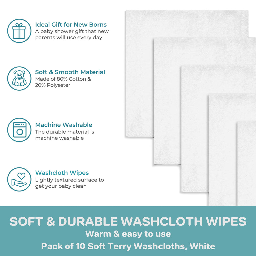 Spasilk washcloth wipes set 9x9 inches – compact, versatile cleaning