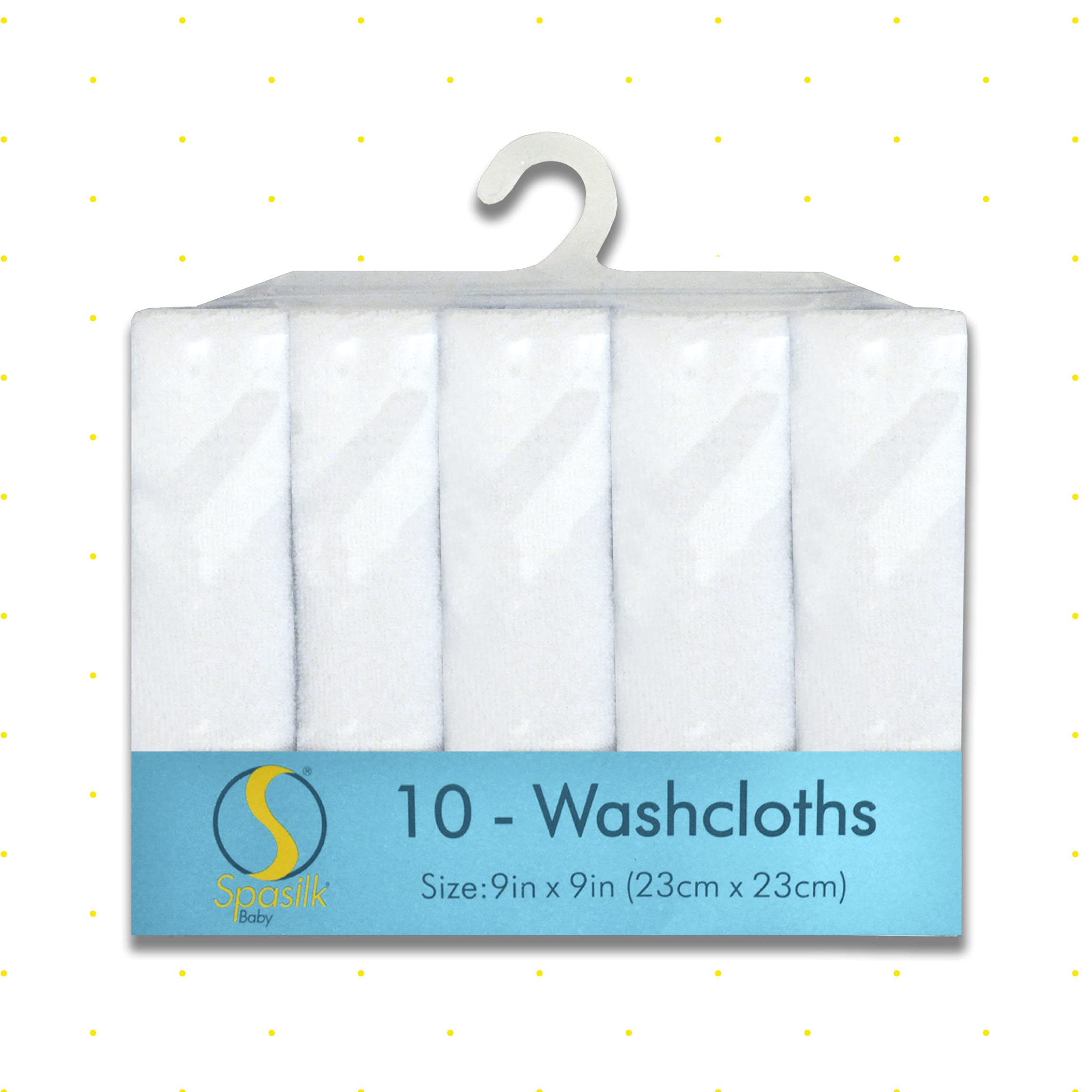 Spasilk washcloth wipes set baby bathtime – gentle cleansing and spill cleanup