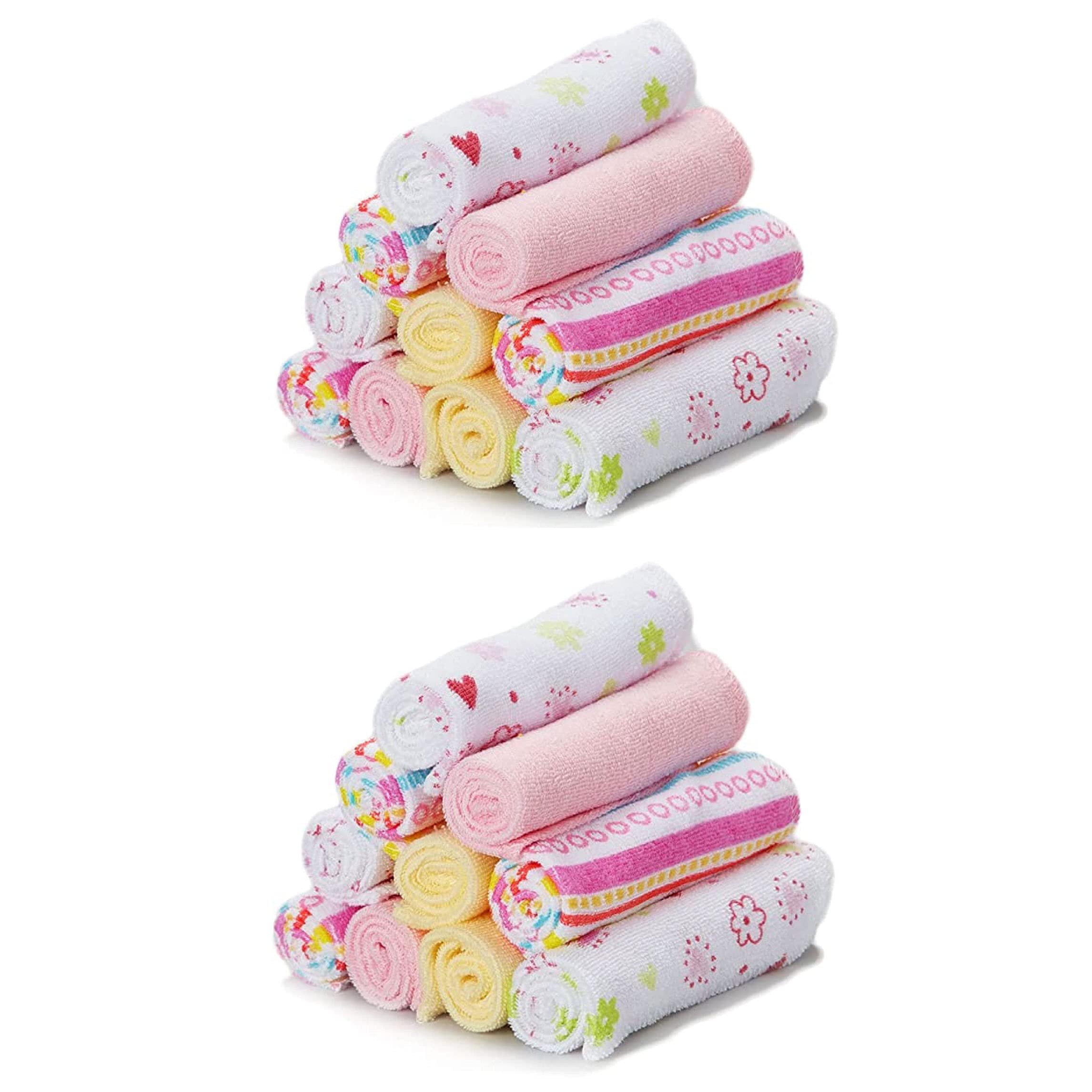 Spasilk washcloth wipes soft-terry 20-pack in a cozy bath setting for gentle baby cleansing.