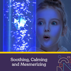 Special Supplies Aquarium Sensory Bubble Tube as nightlight with color-changing effects for kids' bedtime
