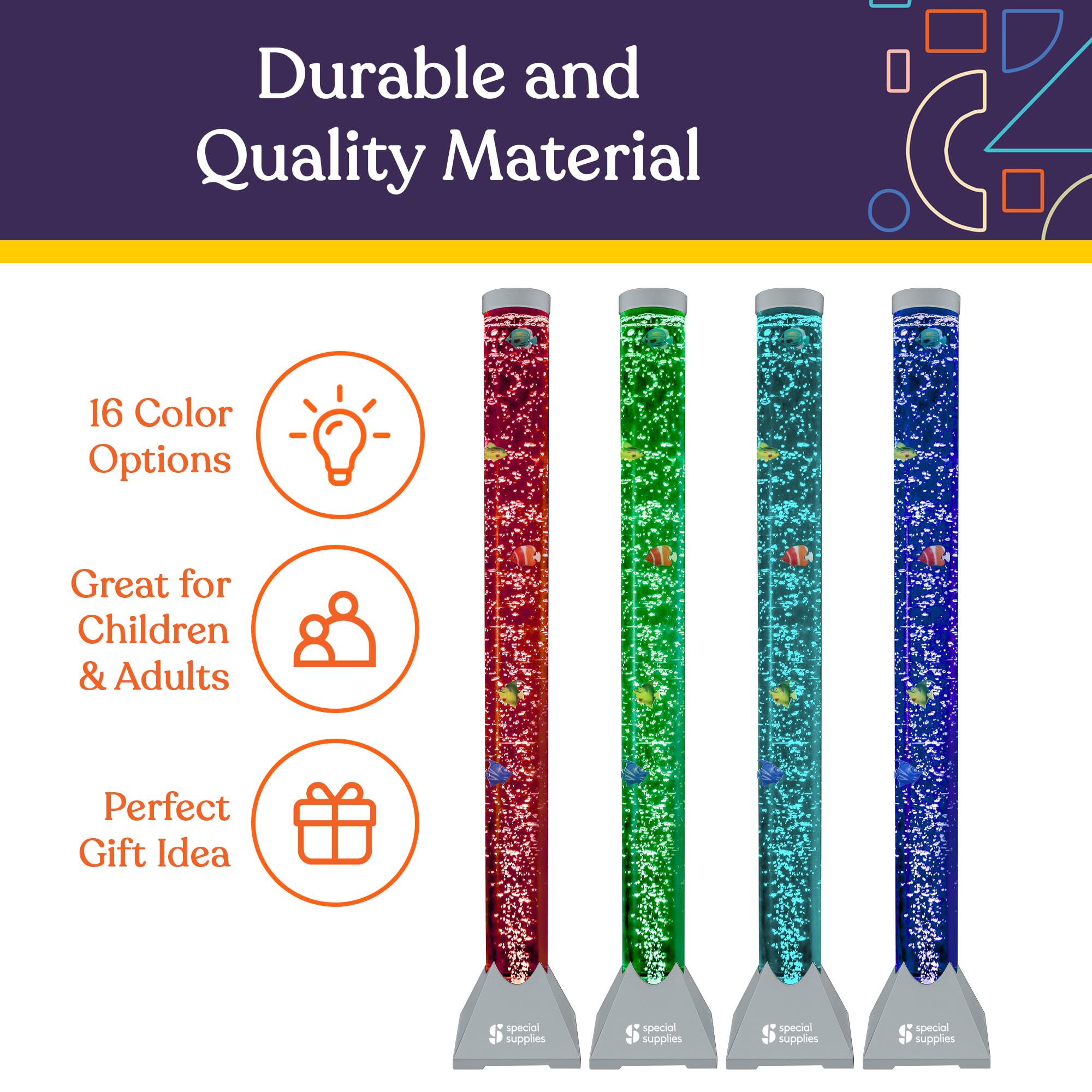 Special Supplies Aquarium Sensory Bubble Tube wall-mount setup for space-saver installation
