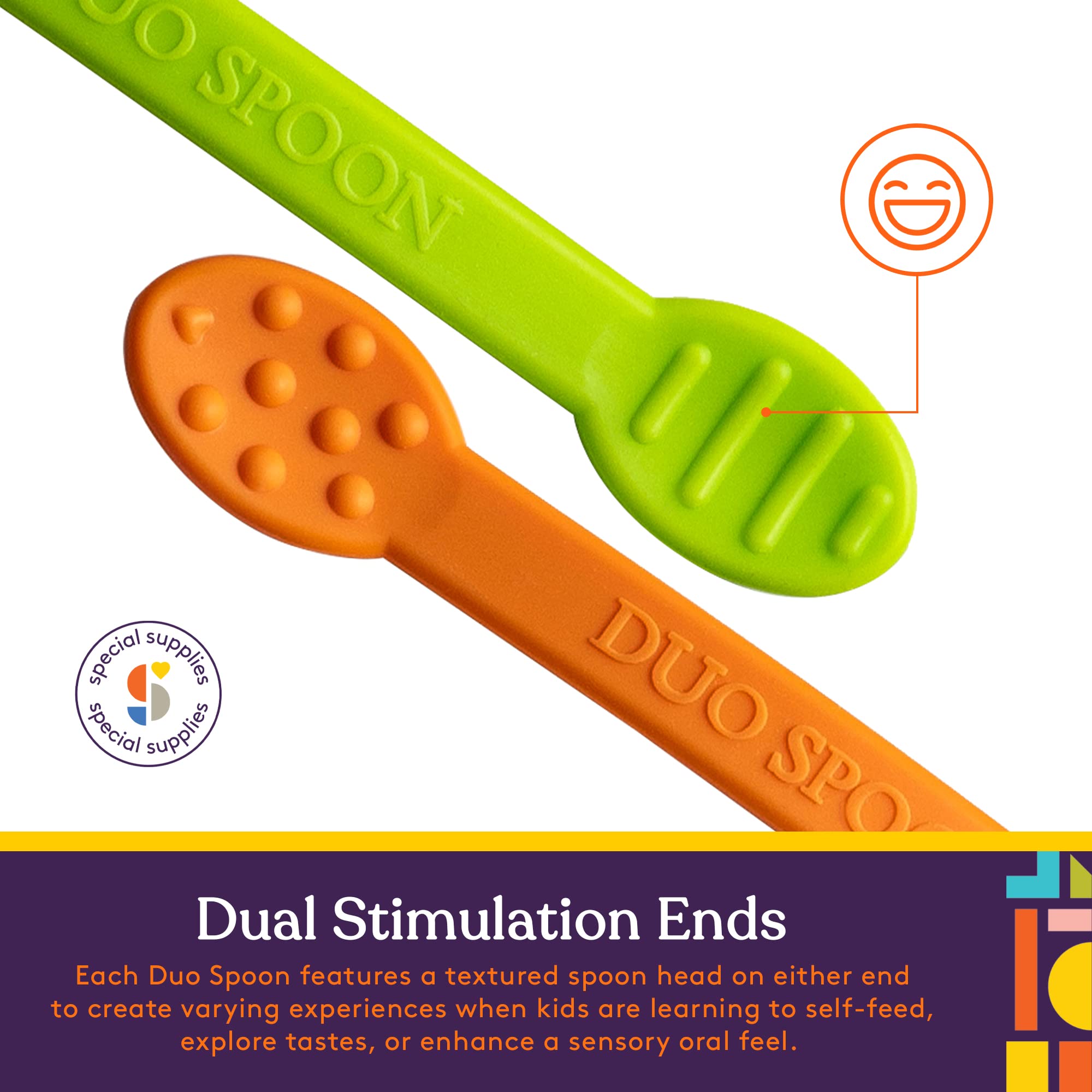Special Supplies Duo Spoon flexible easy-grip handle in hand