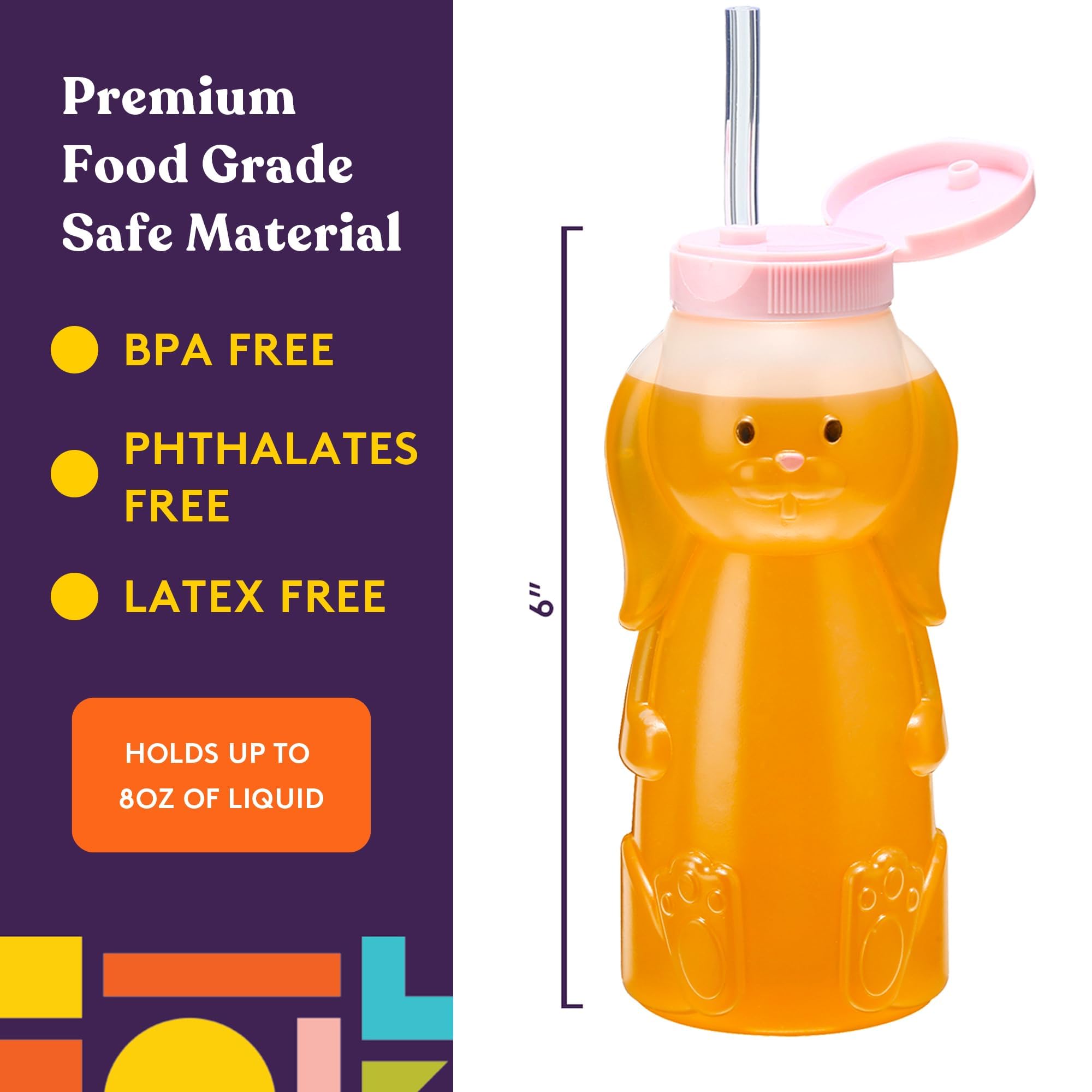 Special Supplies Honey Bear Straw Cup BPA-free materials ensure safe playtime sips.