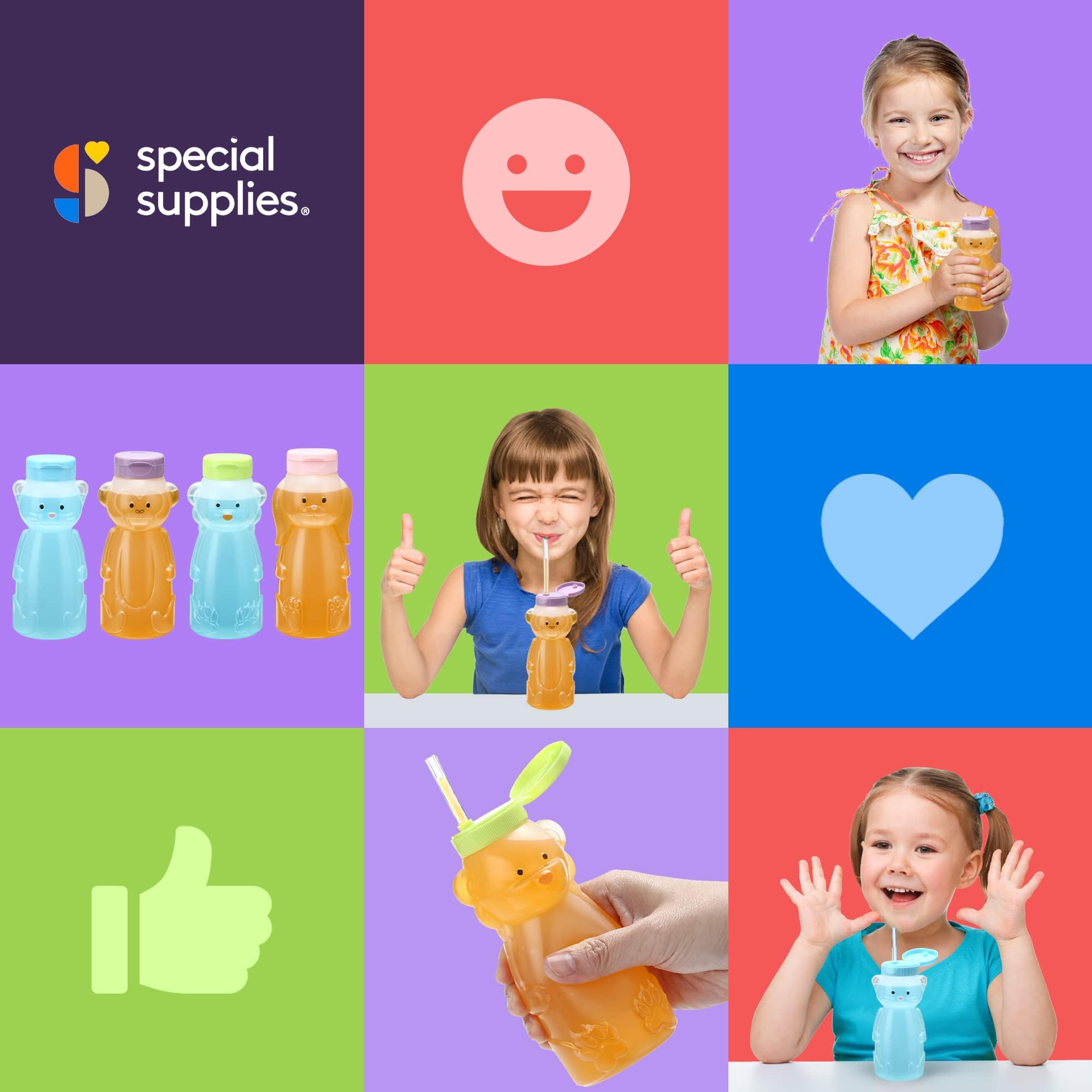 Special Supplies Honey Bear Straw Cup cleaning accessories keep cups ready for snacks.