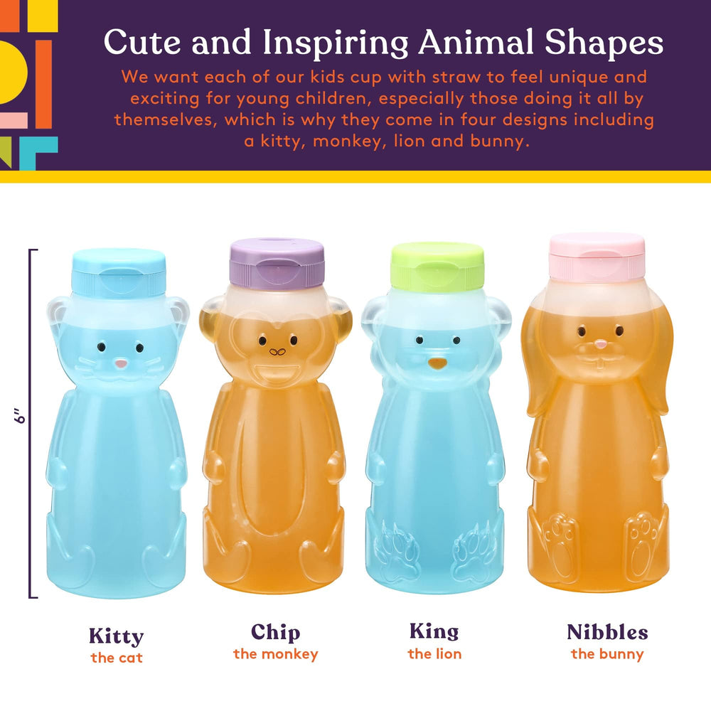 Special Supplies Honey Bear Straw Cup lion design aids confident sipping for toddlers.