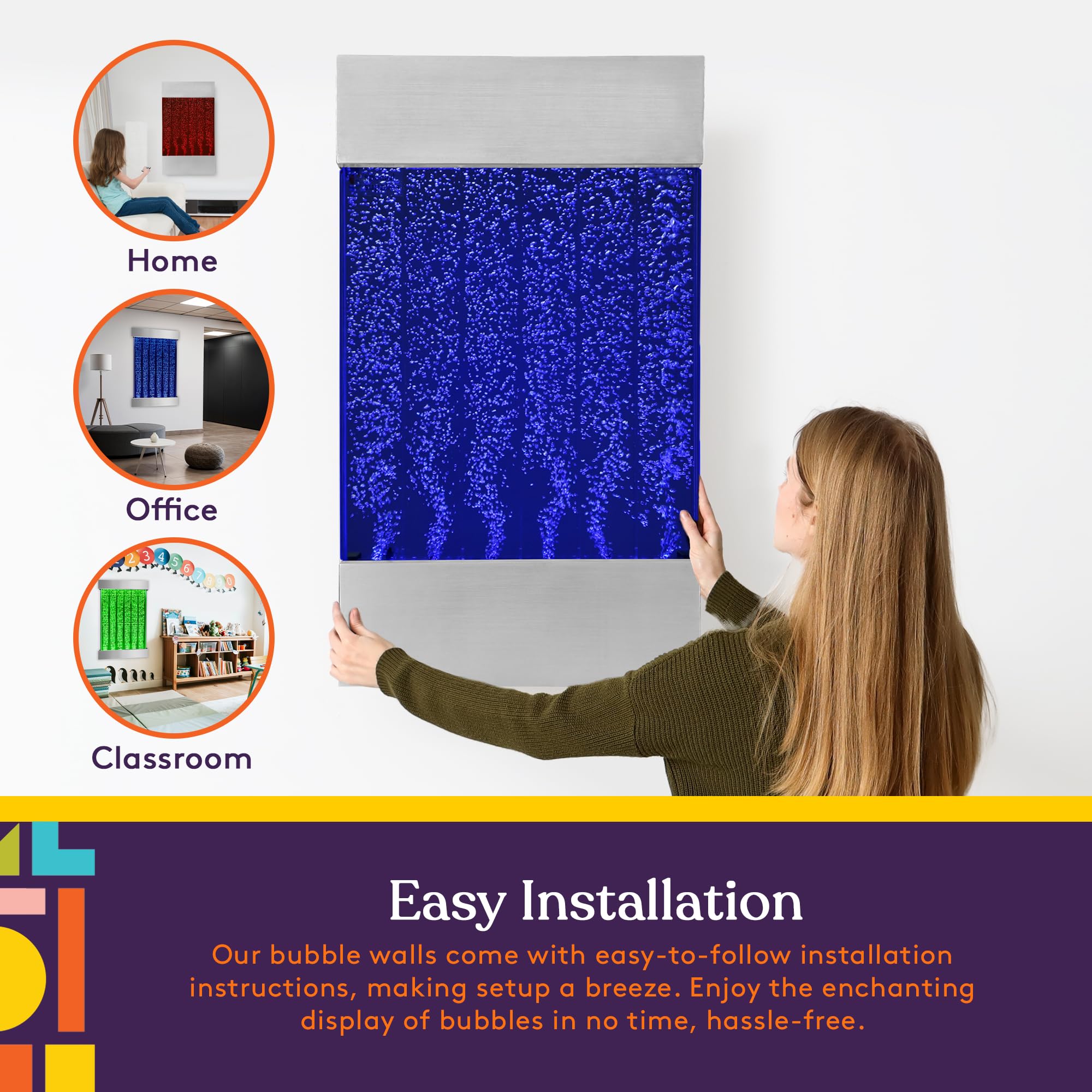Special Supplies LED Bubble Wall remote control for easy color changes