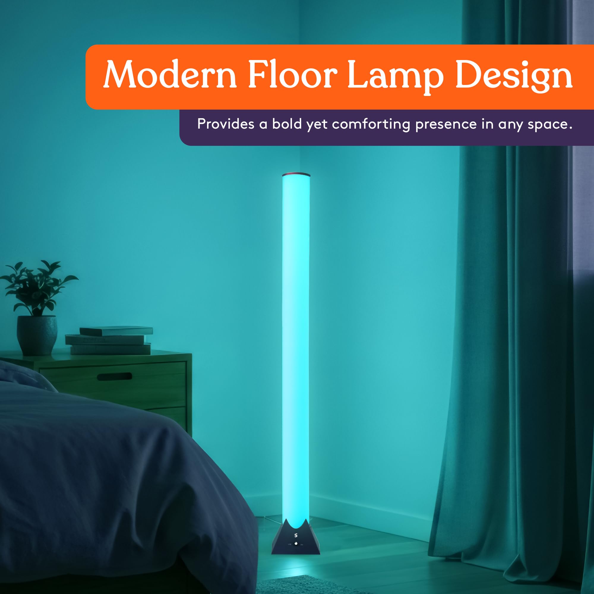 Special Supplies Sensory Lava Lamp placed in a bedroom setup for calming ambiance