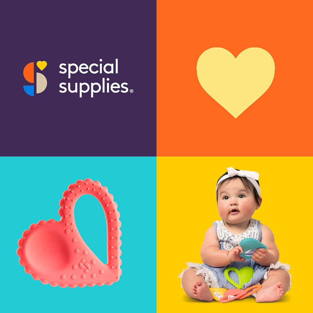 Special Supplies Teether Heart Spoon dual-use spoon-teether for feeding and teething