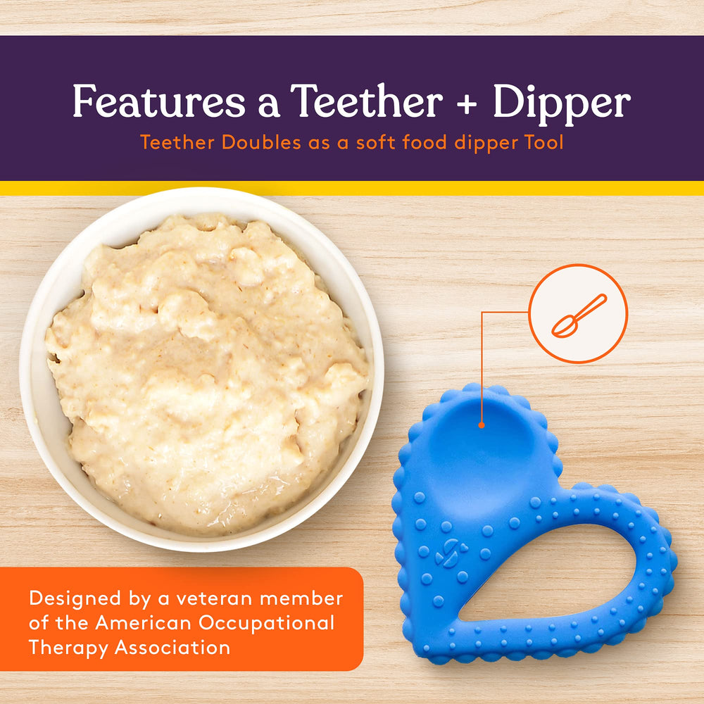 Special Supplies Teether Heart Spoon ergonomic handle designed for small hands