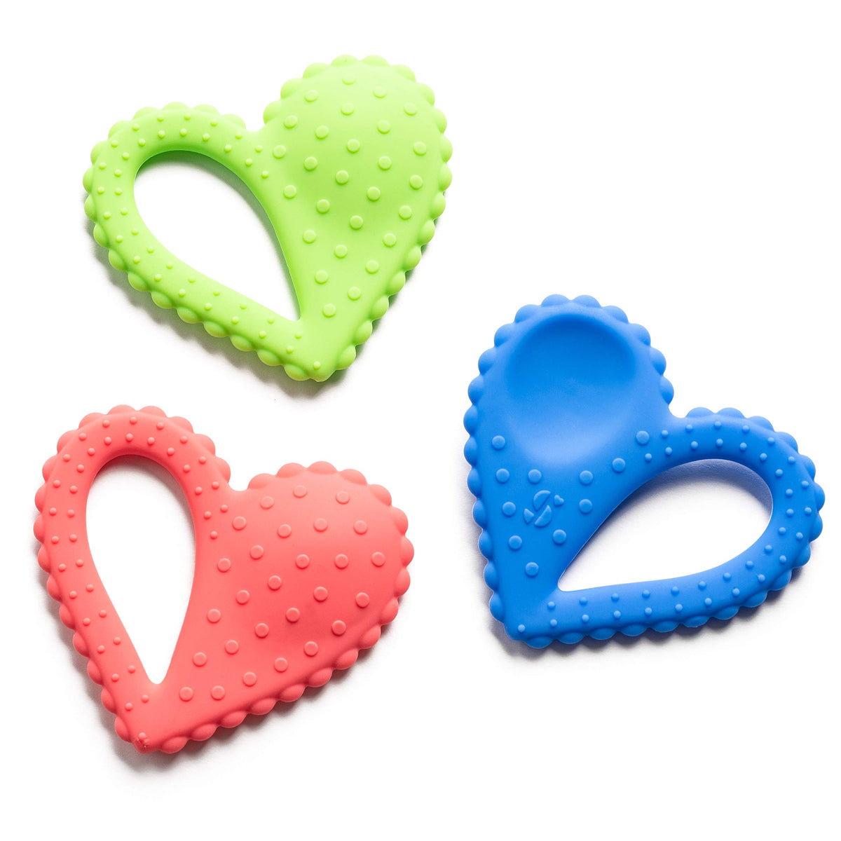 Special Supplies Teether Heart Spoon close-up showing sensory bumps for teething and exploration