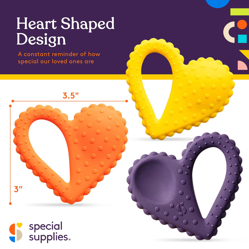 Special Supplies Teether Heart Spoon ergonomic handle fits small hands for feeding