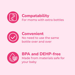 Spectra BPA/DEHP free parts ensure milk-contact safety during pumping.