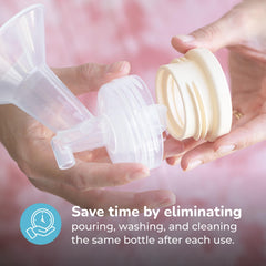Spectra bottle adapter is lightweight and compact for moms on the go.
