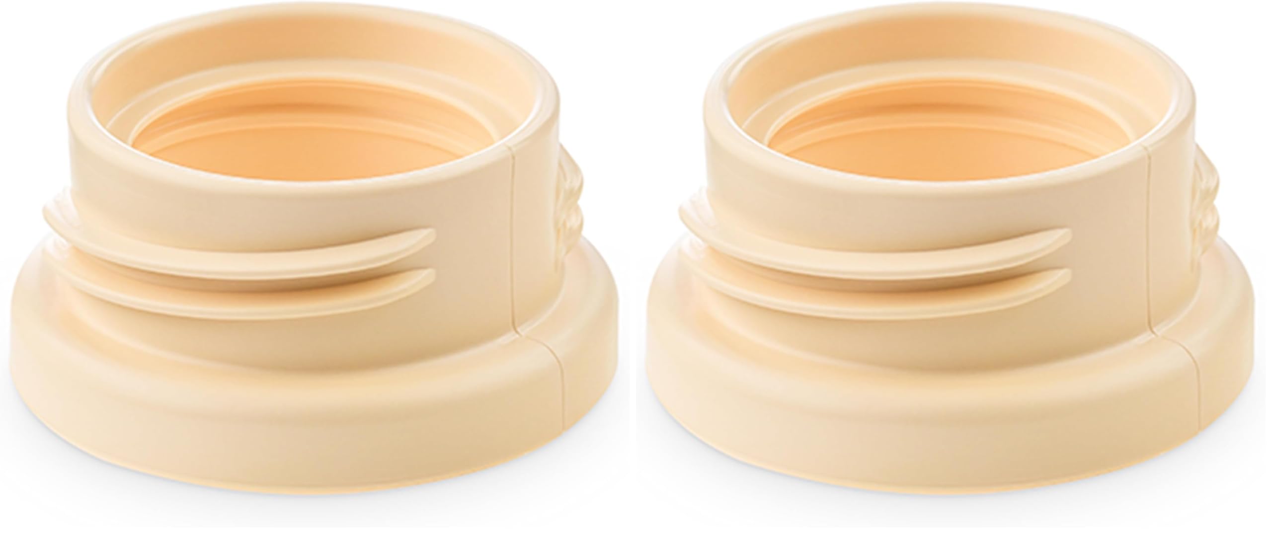 Spectra bottle adapter for narrow bottles, pack of 2, enables direct pumping into compatible bottles.