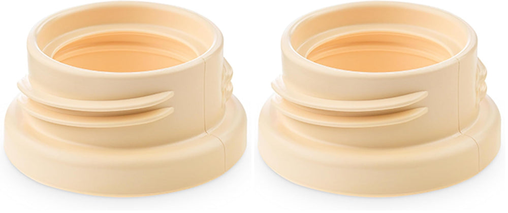 Spectra bottle adapter for narrow bottles, pack of 2, enables direct pumping into compatible bottles.