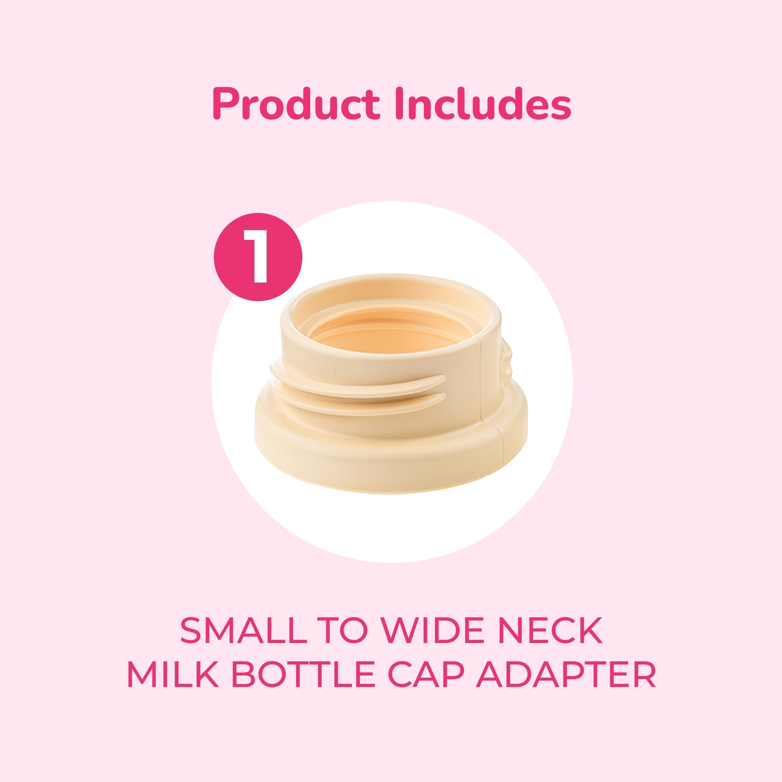 Spectra bottle adapter works with wide neck shield to simplify pumping workflow.