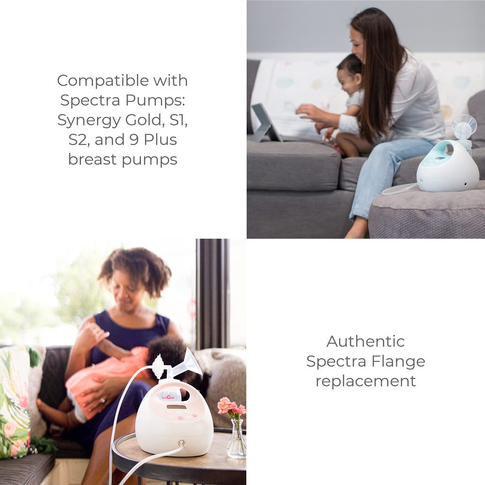 Spectra breast-pump compatible flange, fits Spectra pumps for consistent pumping sessions.