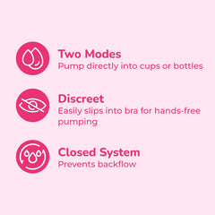 Spectra CaraCups wearable milk collection discreet setup reduces bottle fiddling.