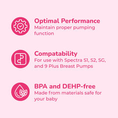 Spectra duckbill valve pack-2 closeup reveals easy-cleaning features.