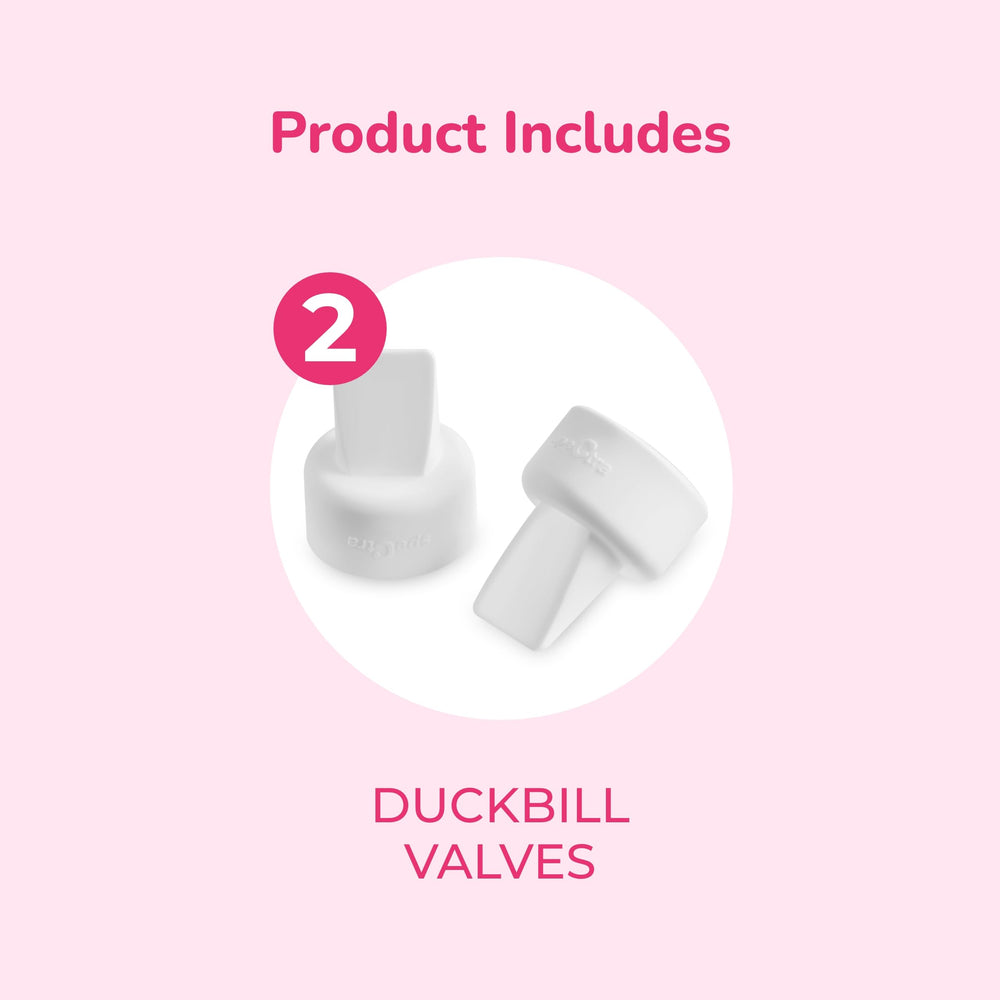 Spectra duckbill valve pack-2 side view highlighting compact, replaceable part.
