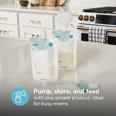 Spectra double-lined milk bags provide leak-free insulation for fresh milk.