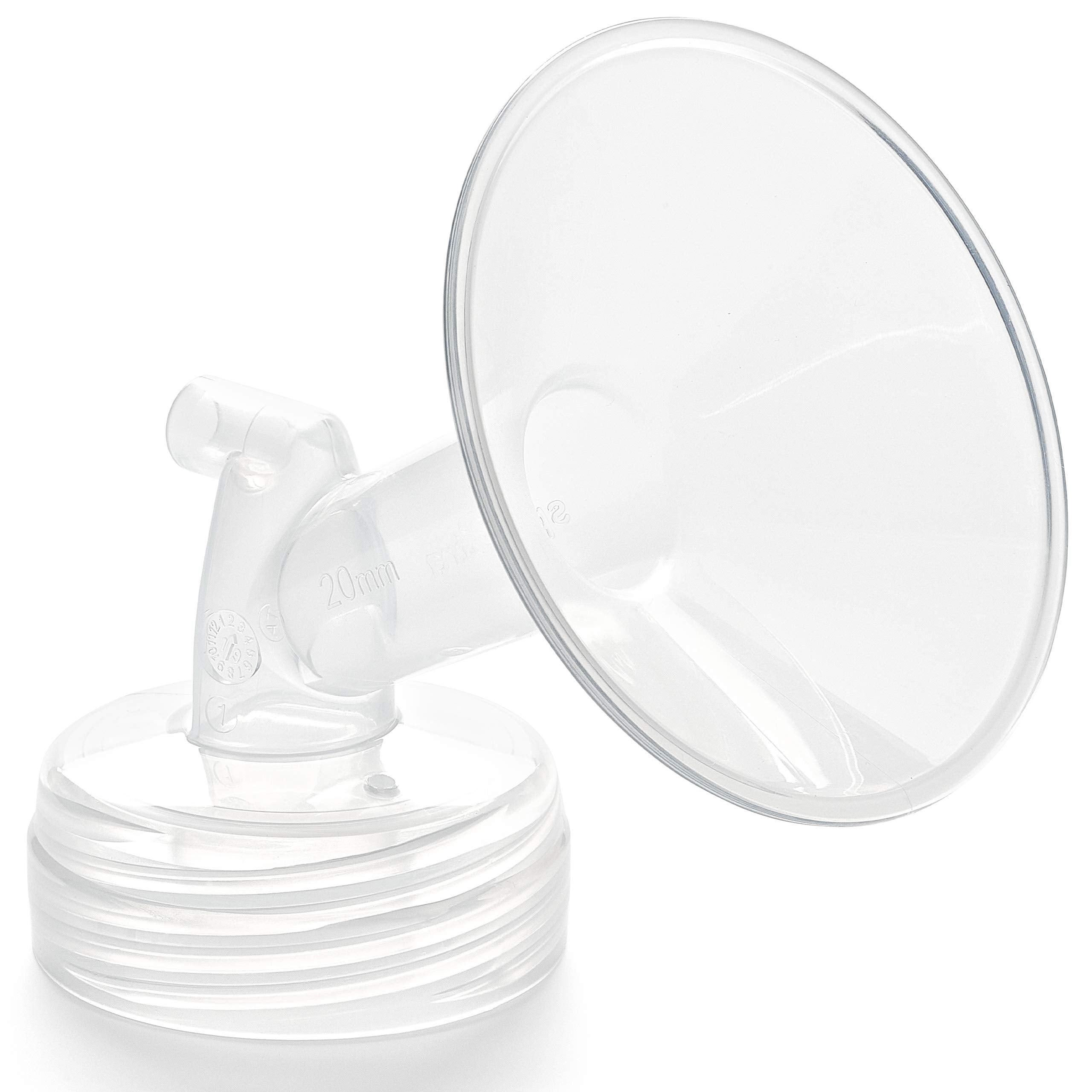 Spectra small flange 20mm left view, compact and comfortable for sensitive nipples.