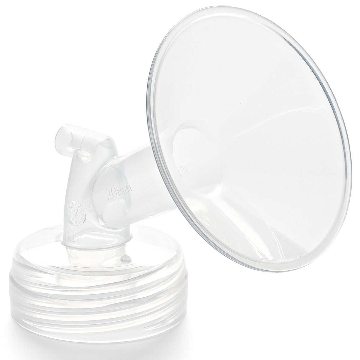 Spectra small flange 20mm left view, compact and comfortable for sensitive nipples.