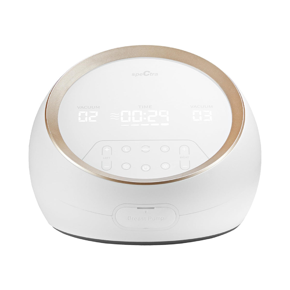 Spectra Synergy Gold dual pump front view shows compact, user-friendly design for busy mornings.