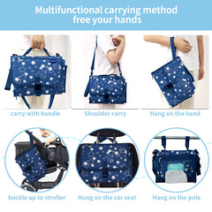 SPEENSUN changing pad with reversible wet wipe bag for convenient access.