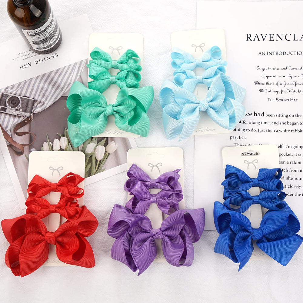 Spenlly navy glitter bow on kid's hair, versatile for daily outfits and photos