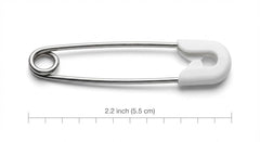 SPHTOEO stainless steel safety pin close-up with locking head for secure fastening