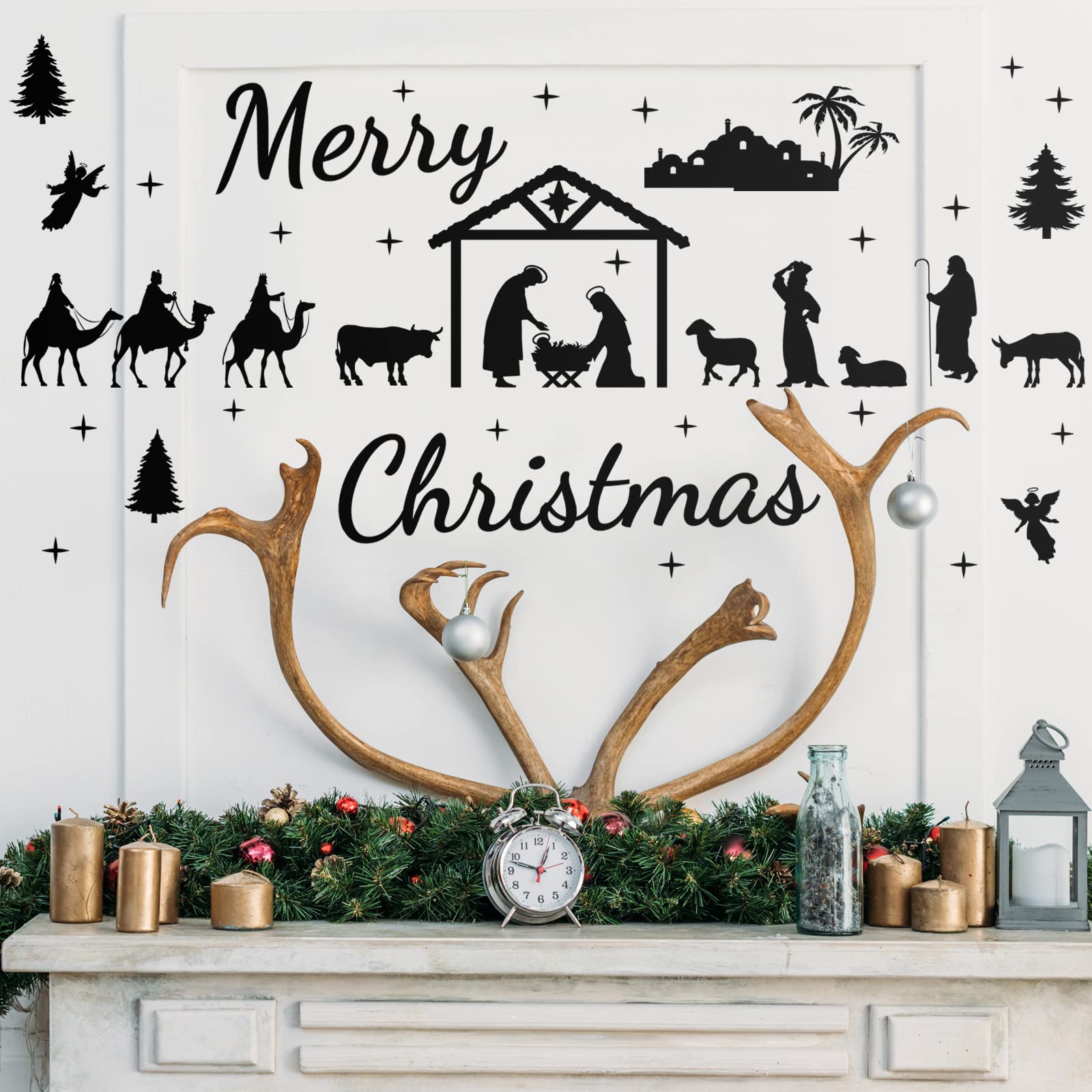 Spiareal nativity scene wall decal pack for quick decorating