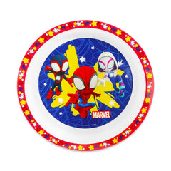 Spidey tumbler cup showing action visuals for spill-free hydration