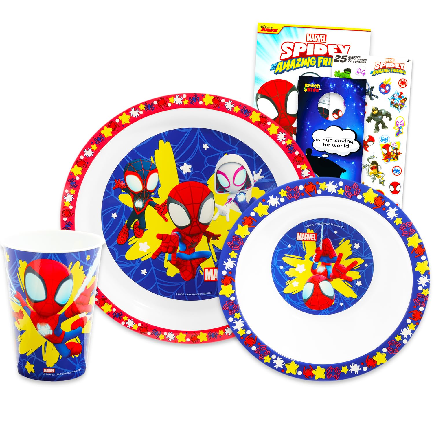 Spidey and His Amazing Friends plate with bold artwork to energize meals