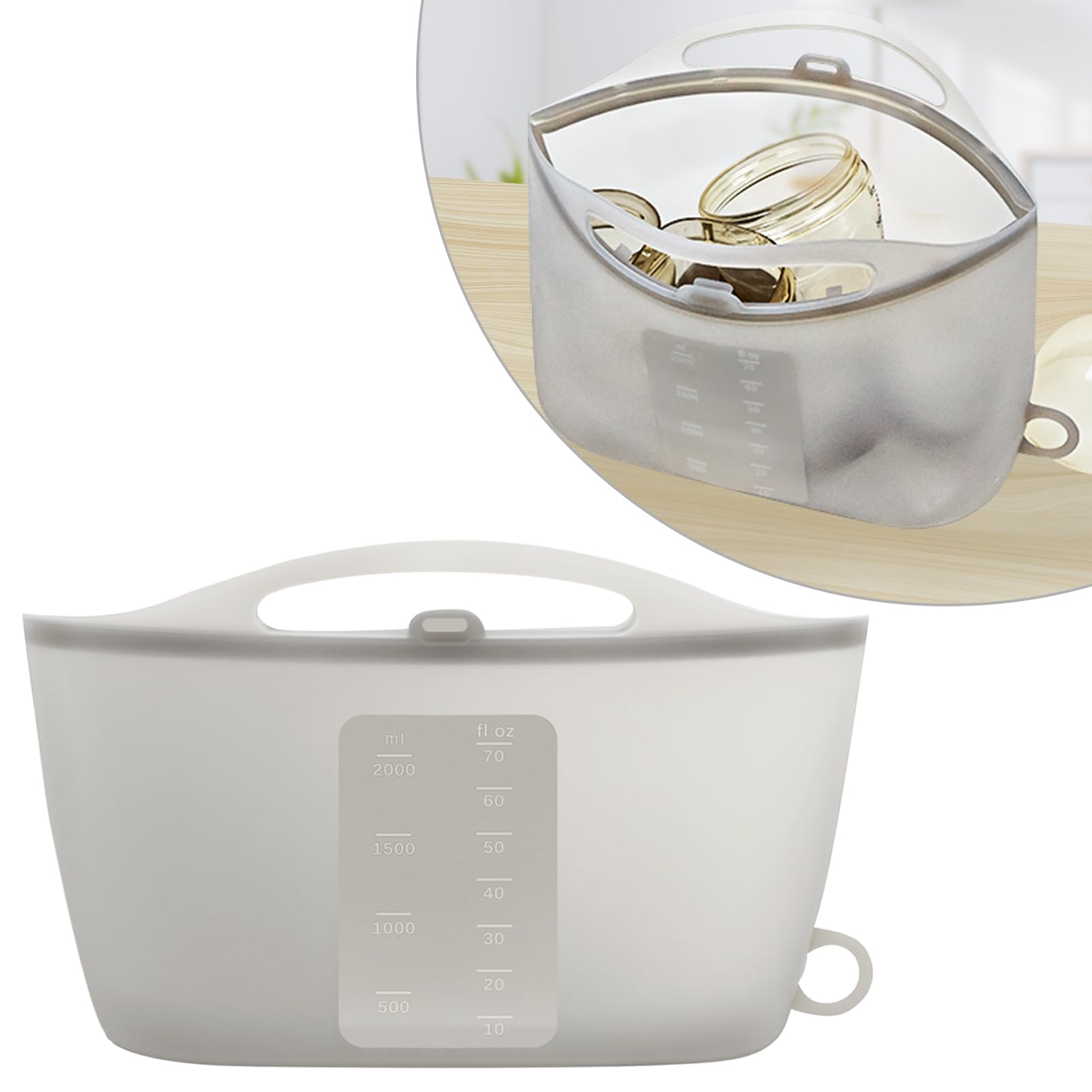Spidfee 2000ml sterilizer bag opened showing bottles and nipples for on-the-go cleaning