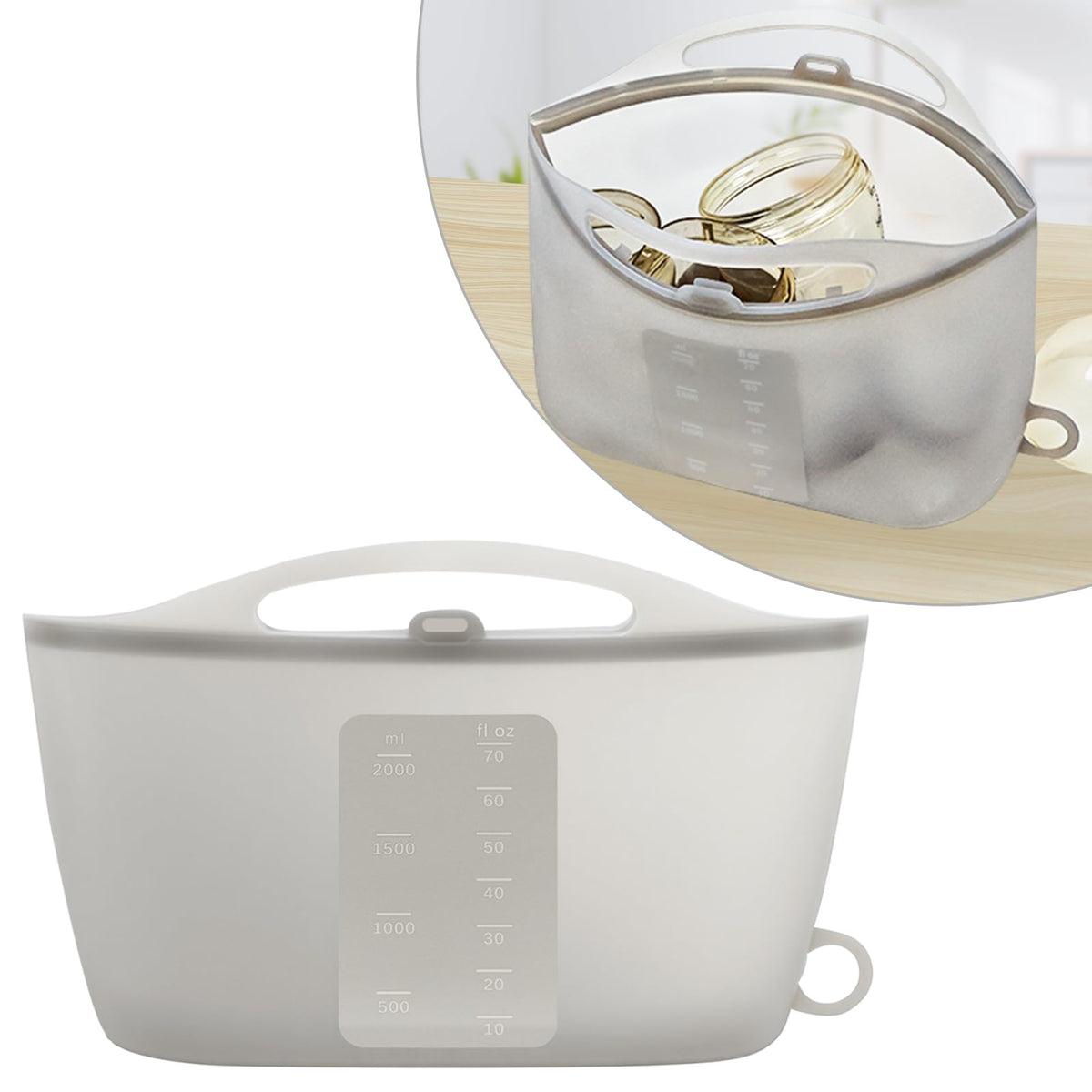 Spidfee 2000ml sterilizer bag opened showing bottles and nipples for on-the-go cleaning