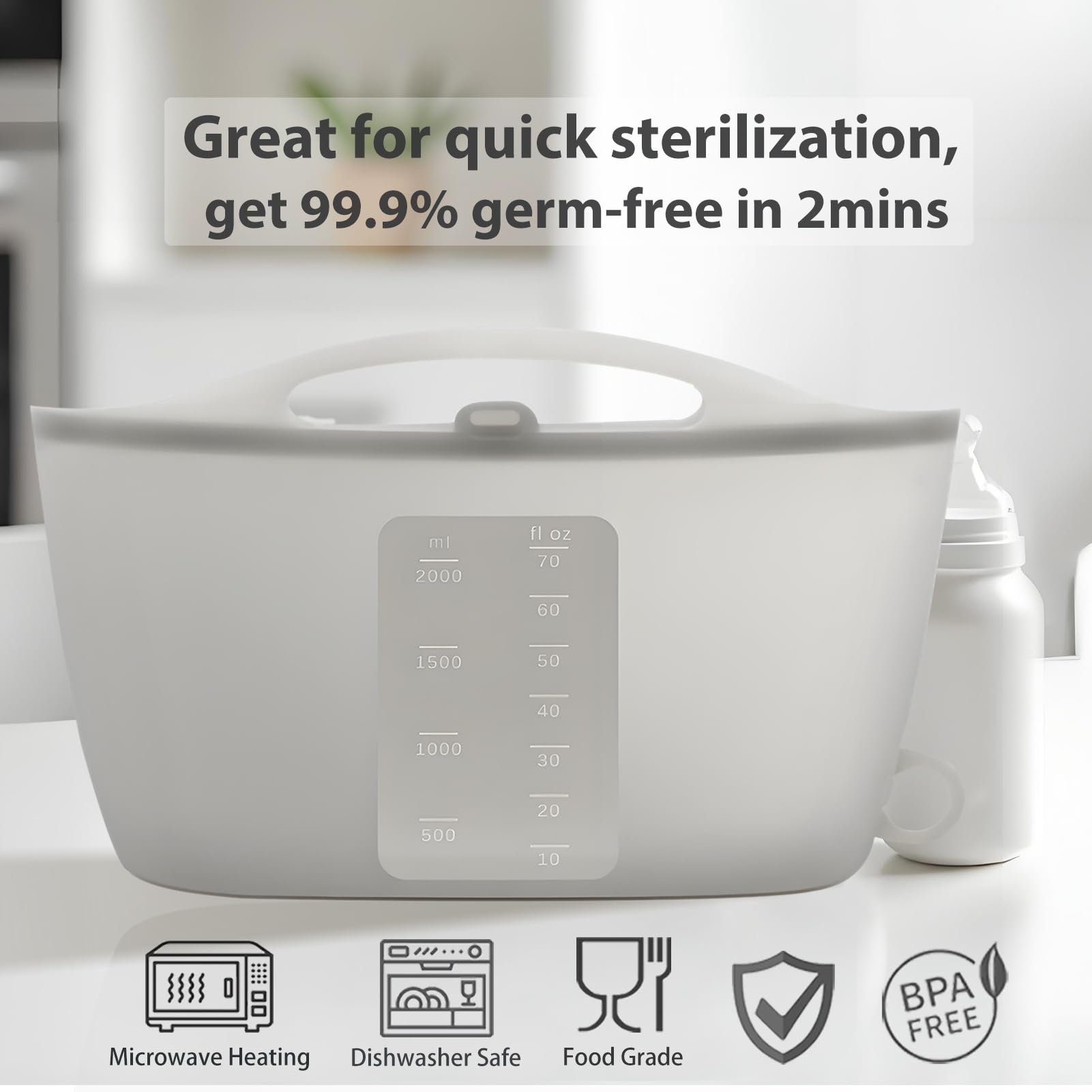 Spidfee bag storing breast pump parts for quick sterilization