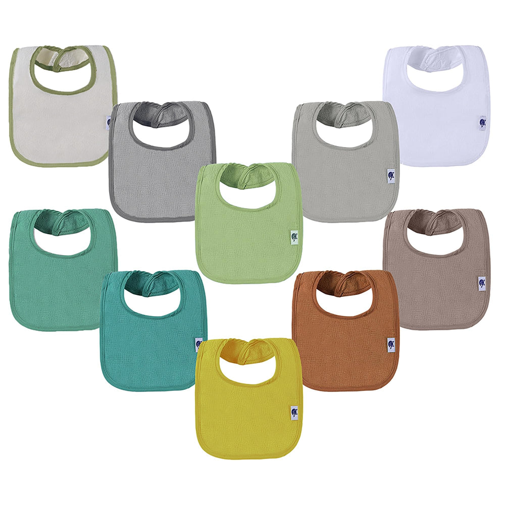 SPINFOX two-layer waterproof baby bib protects outfits during meals.