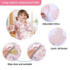 SPINFOX waterproof baby smock easy-to-clean material repels spills