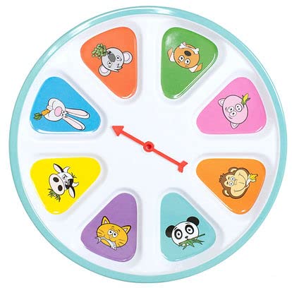SpinMeal Spin the Arrow plate in action sparks curiosity during meals and encourages trying new foods.