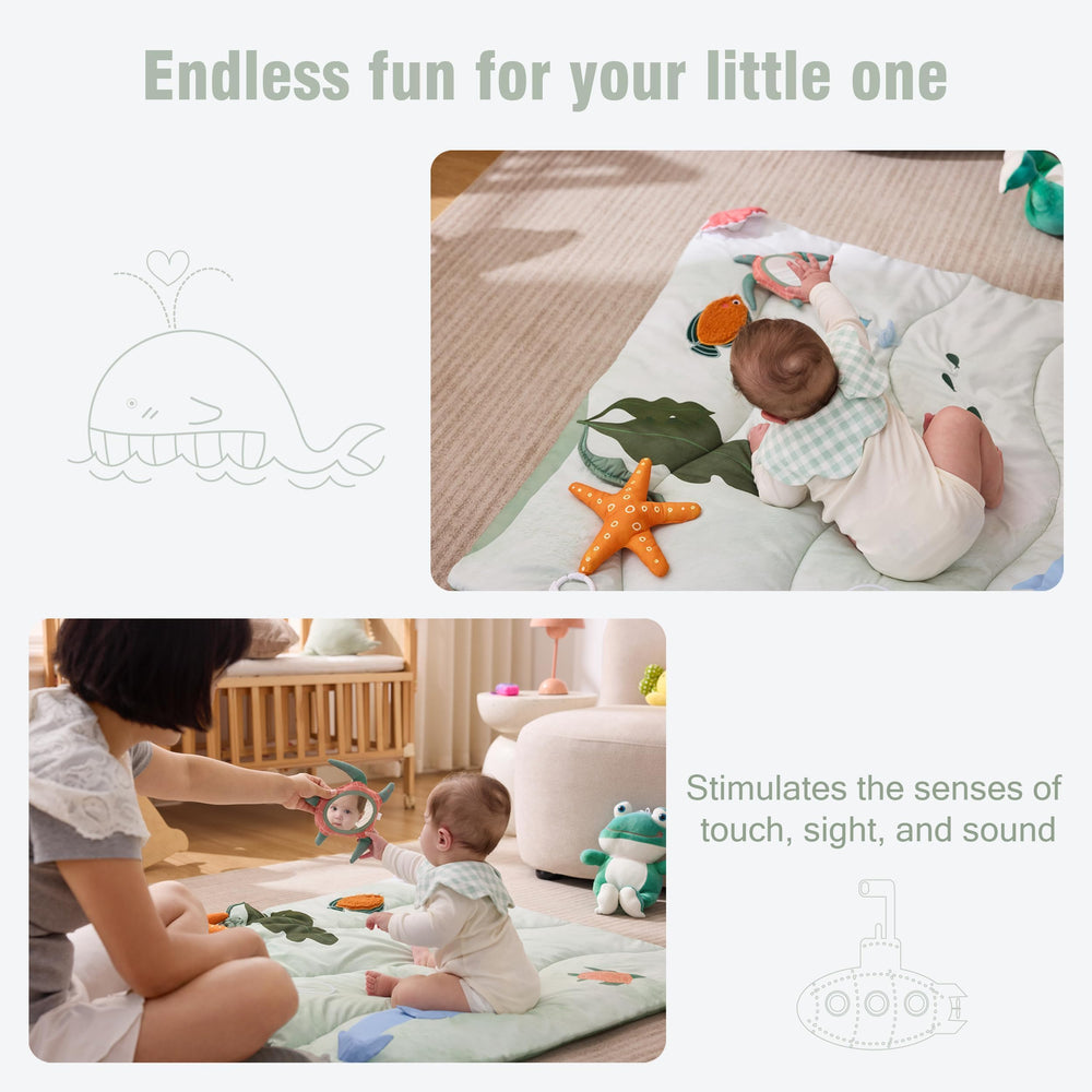 Spirich starfish jingle provides engaging sound for babies.