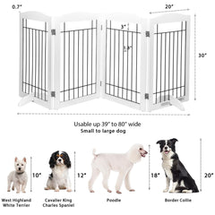 Spirich 30-inch tall gate offers taller barrier for larger pets.