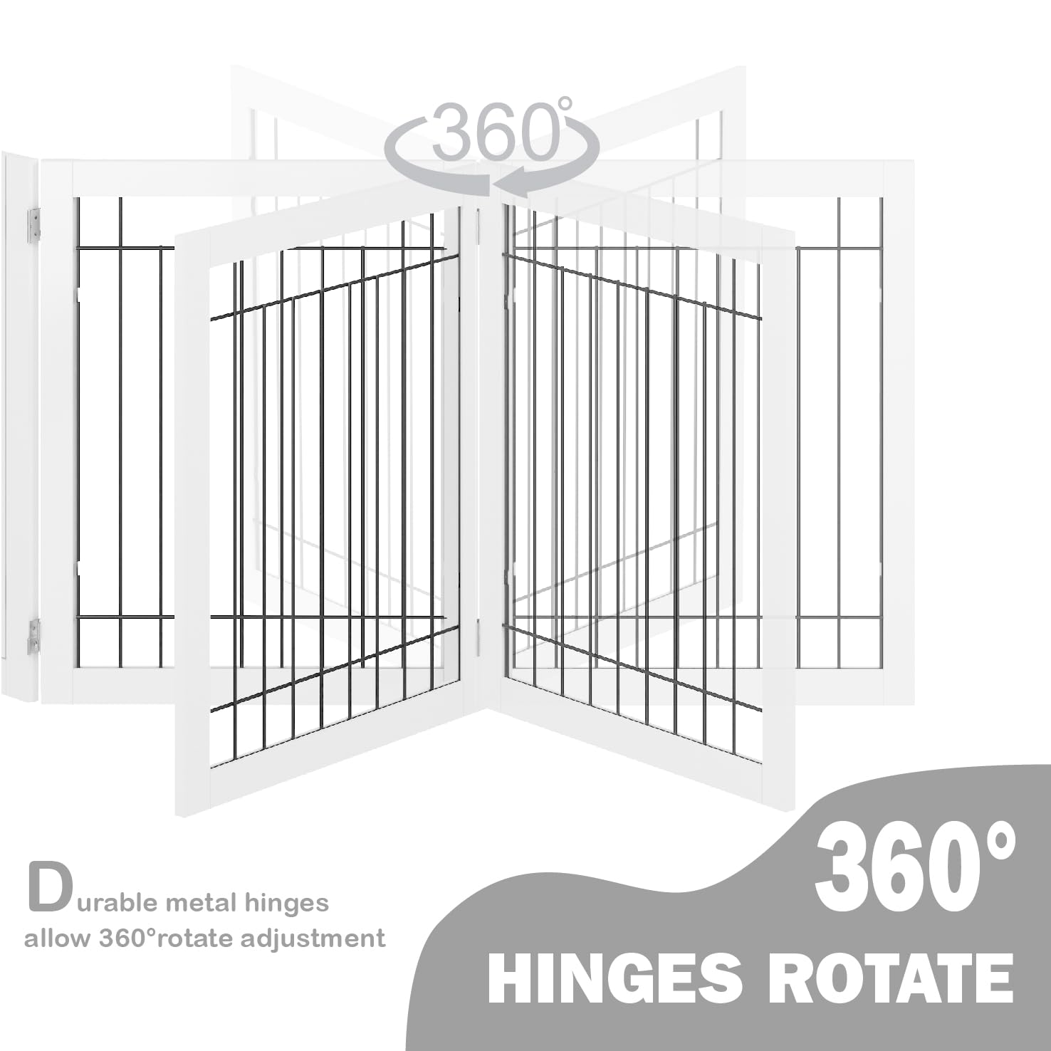 Spirich dog gate collapsed dimension demonstrates easy storage
