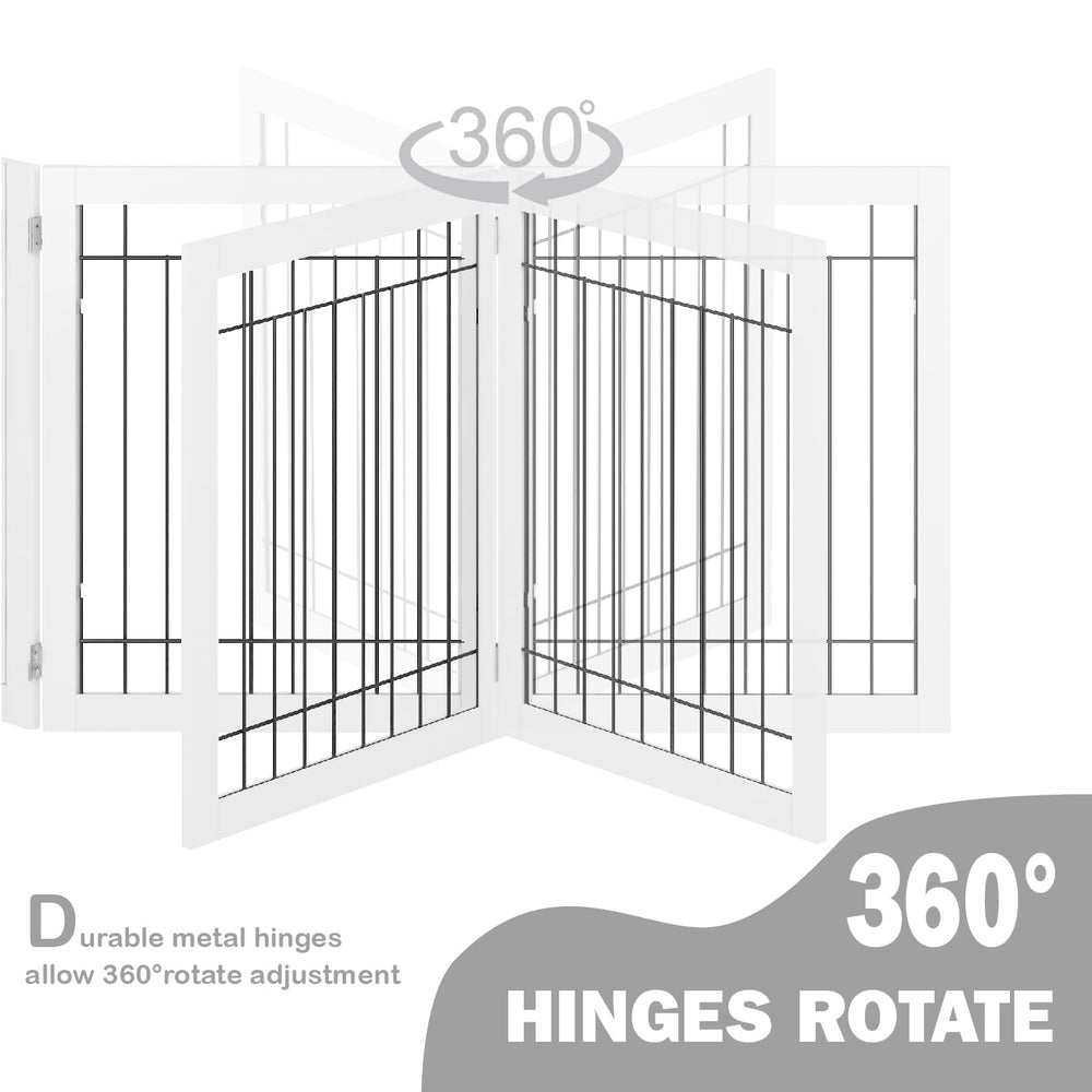 Spirich dog gate collapsed dimension demonstrates easy storage