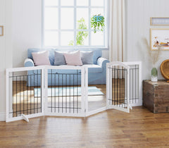 Spirich dog gate door walk-through enables easy room-to-room movement