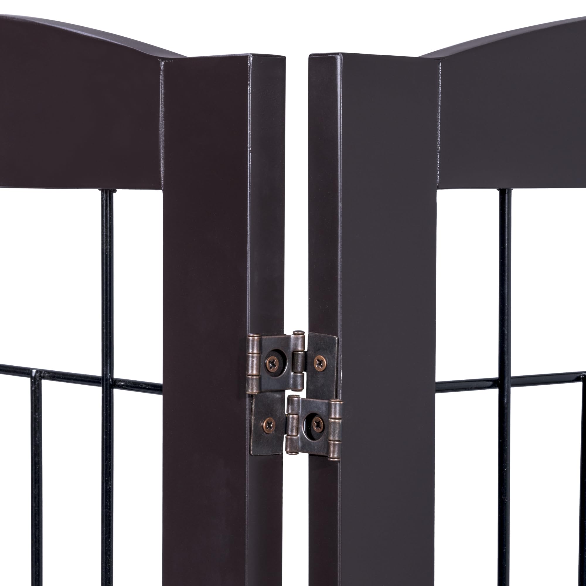 Spirich pets use the gate as a room divider for safe play.