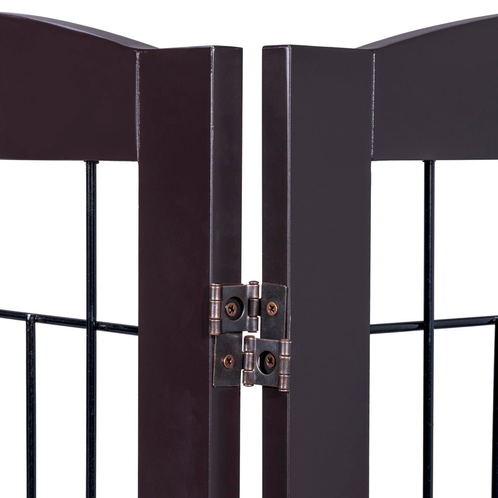 Spirich pets use the gate as a room divider for safe play.
