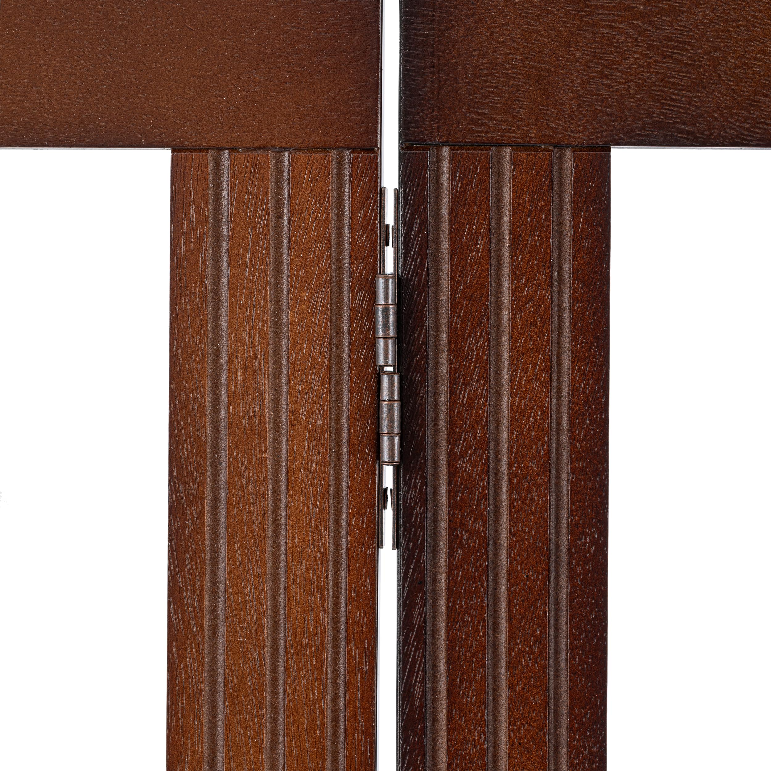 Spirich brown wooden gate adds elegant pet barrier