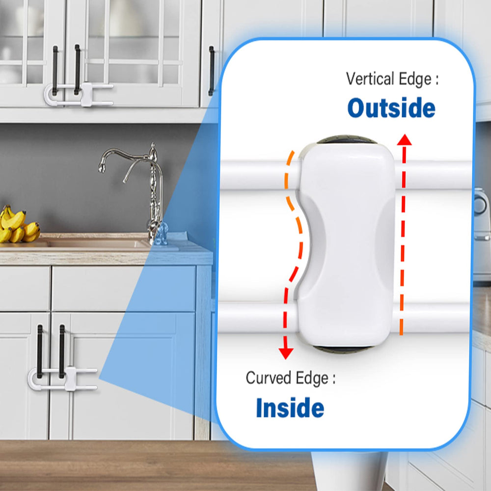 SPISPI cabinet locks with tool-free installation on cupboard handles.