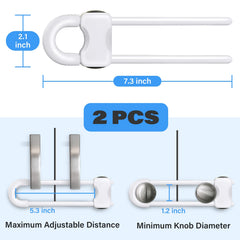 SPISPI U-shaped child lock closeup showing adjustable design for secure cabinets.